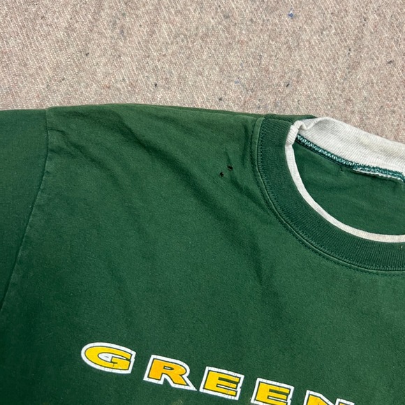 Vintage Green Bay Packers Shirt Mens Medium Green 1990s NFL Football - Picture 6 of 10